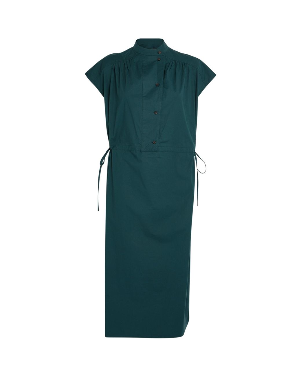 Yves Salomon Cotton Midi Dress in Green | Lyst