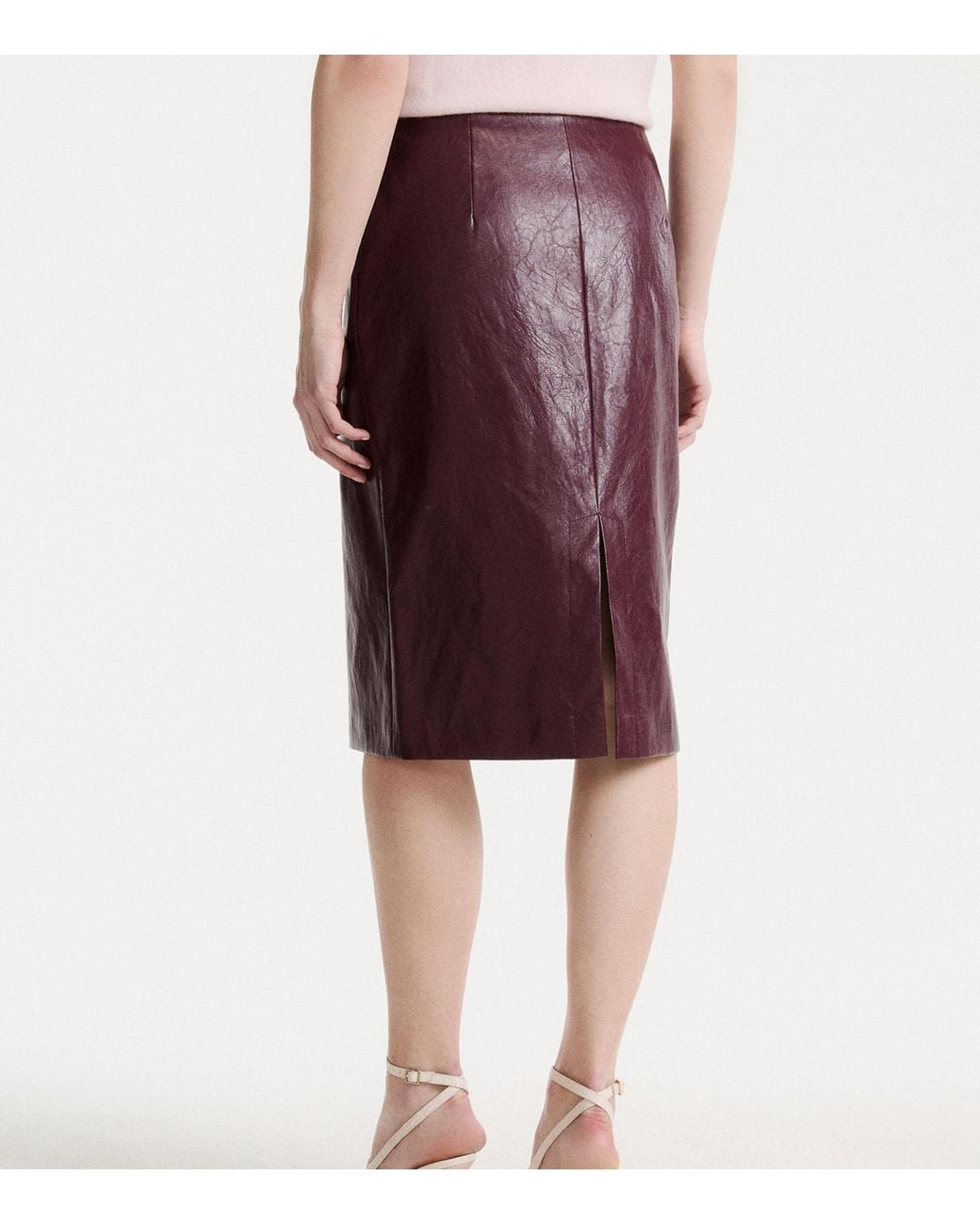Marella Purple Aged-Effect Mini Skirt