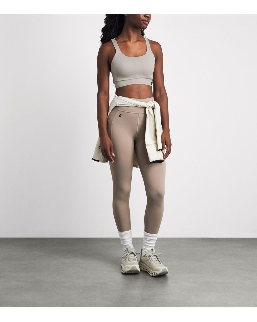 On Shoes Gray Performance Sports Bra