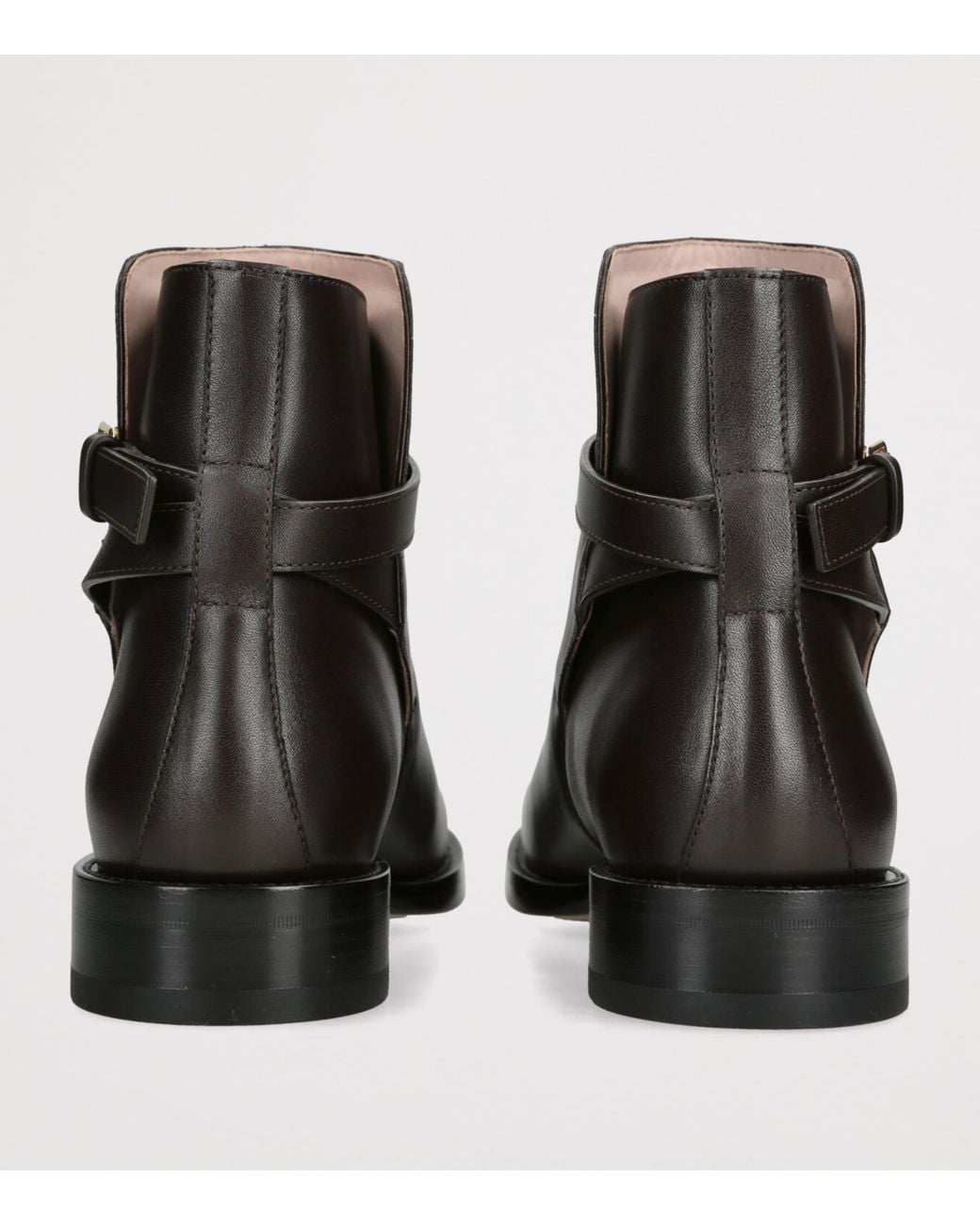 The Row Black Nobilis Leather Ankle Boots