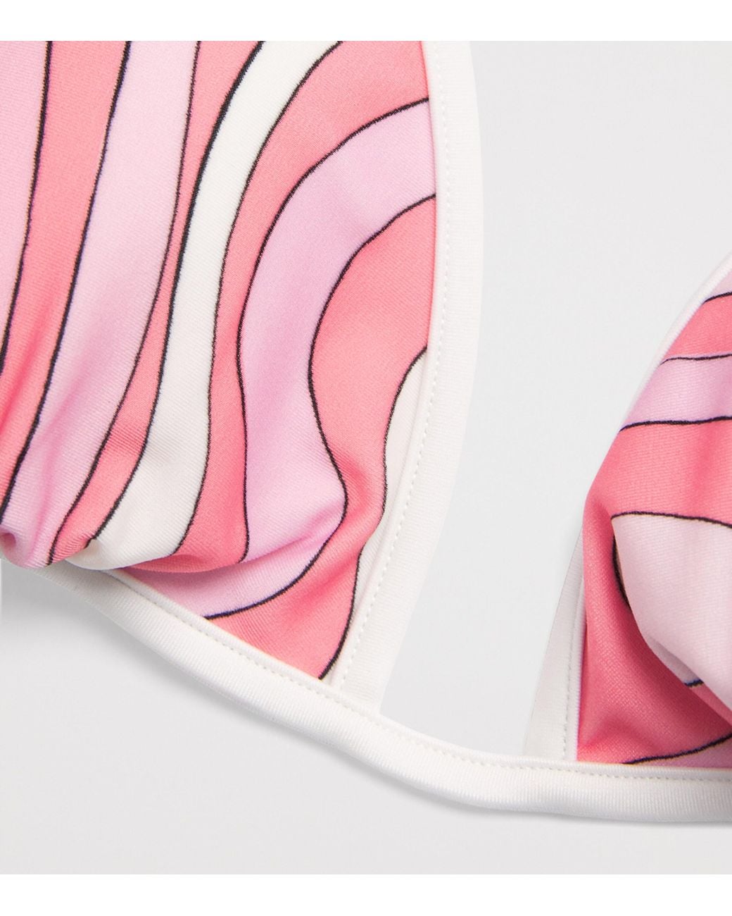 Emilio Pucci Pink Printed Triangle Bikini Top