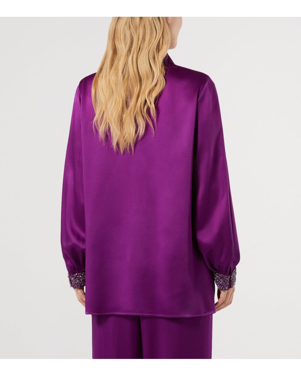 Marina Rinaldi Purple Embellished Shirt
