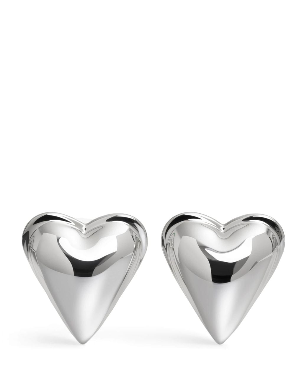 Alaïa Metallic Le Coeur Bombe Earrings