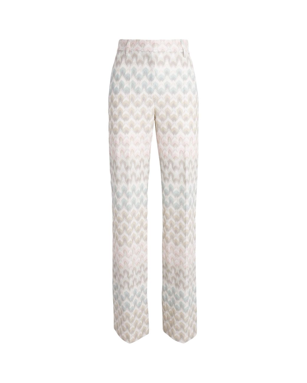 Missoni White Metallic Woven Tailored Trousers