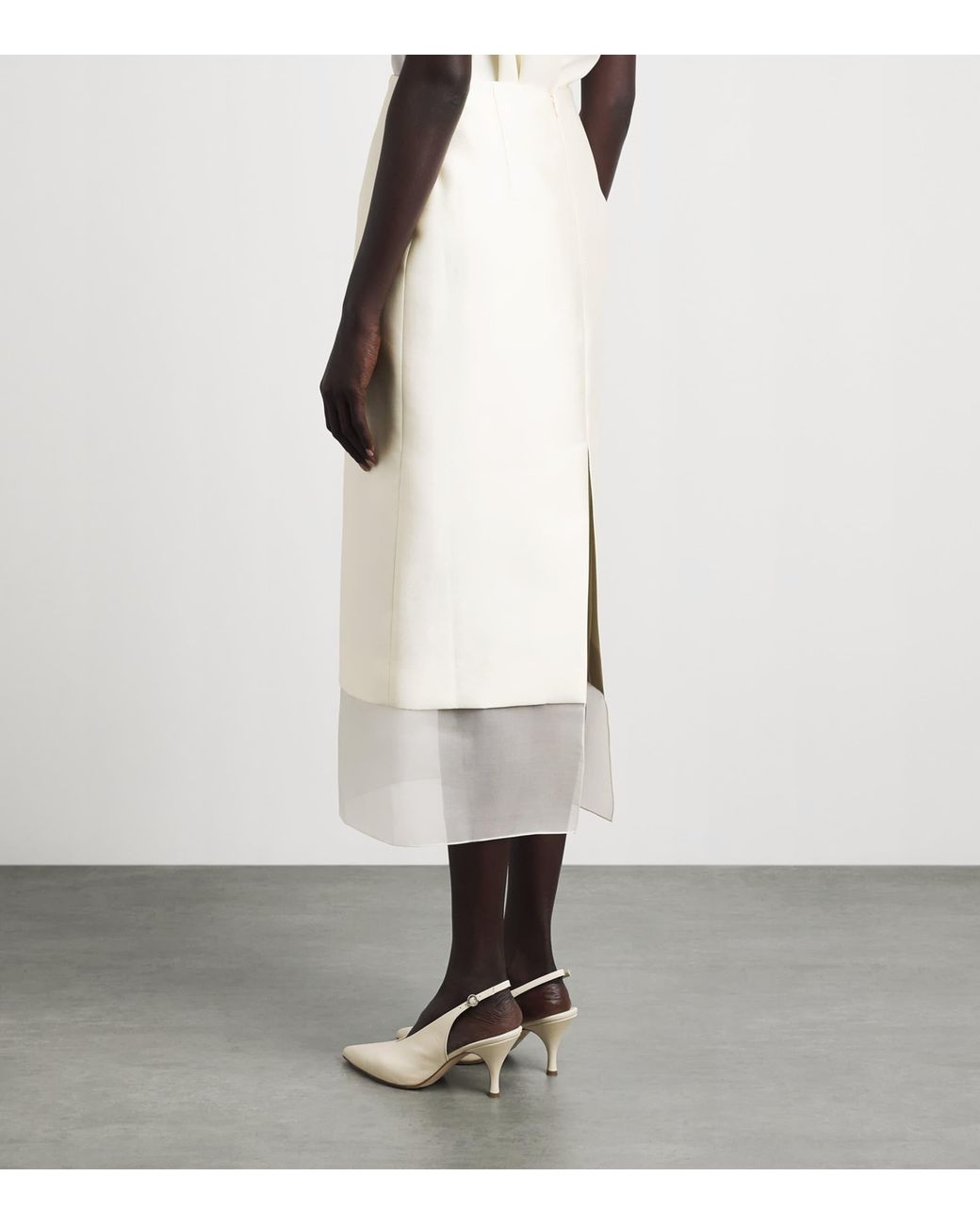 Voranida White Aeron Midi Skirt