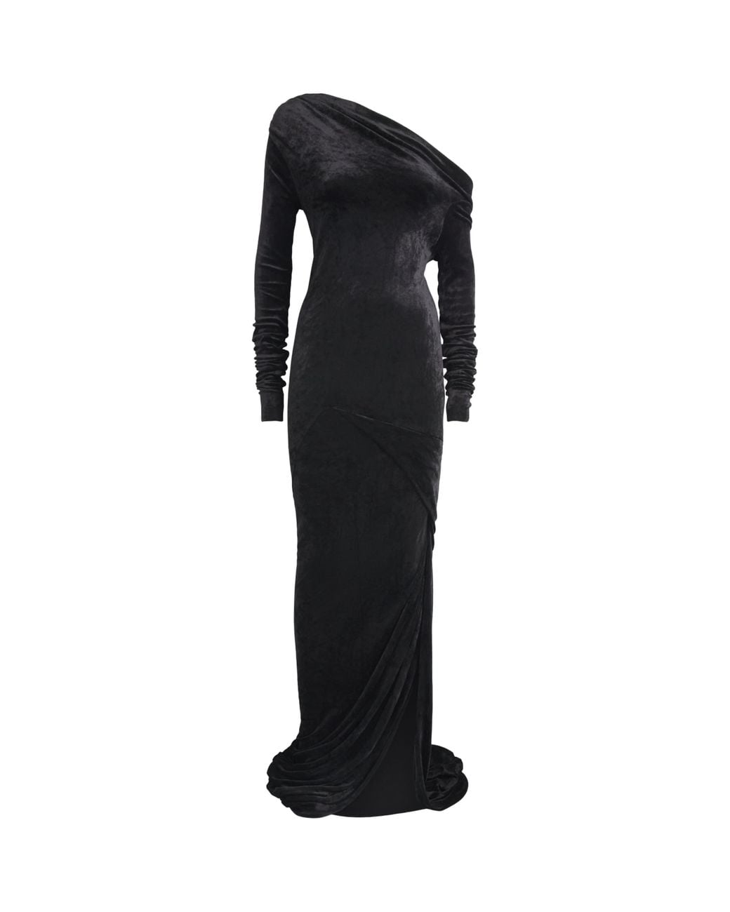Rick Owens Black Velvet Shailee Gown