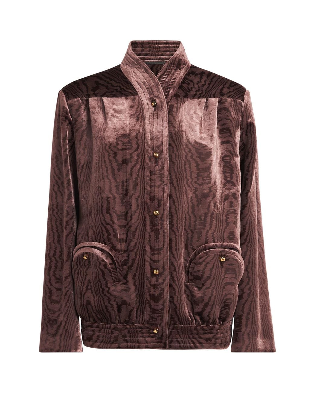 Blazé Milano Brown Velvet Patterned Coiba Blazer