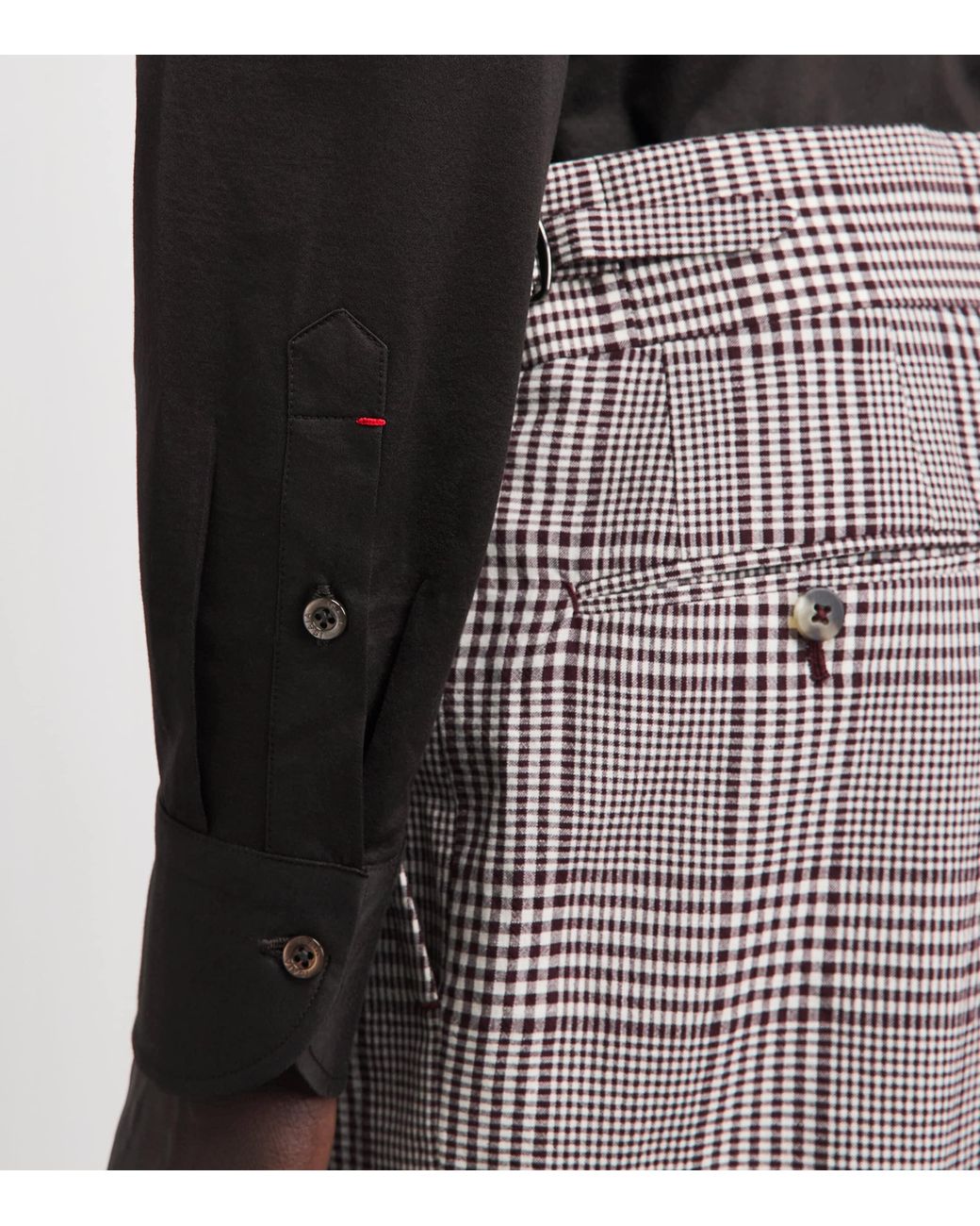 Isaia Black Cotton Jersey Shirt for men