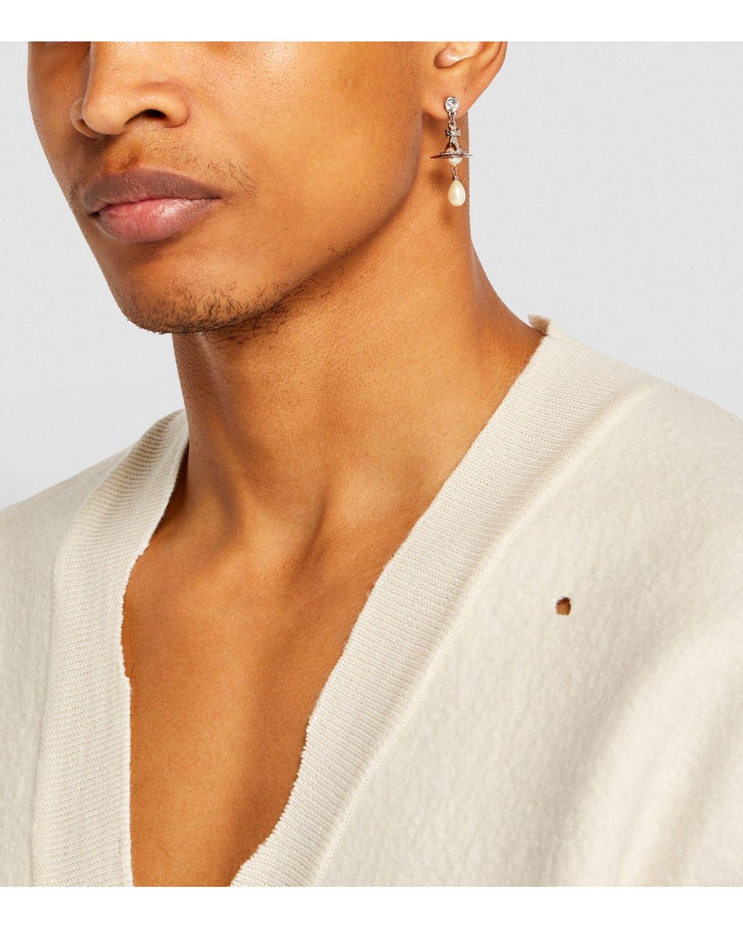 Vivienne Westwood Pearl-crystal Single Drop Earring in Vivienne Westwood Pearl-crystal Single Drop Earring in
