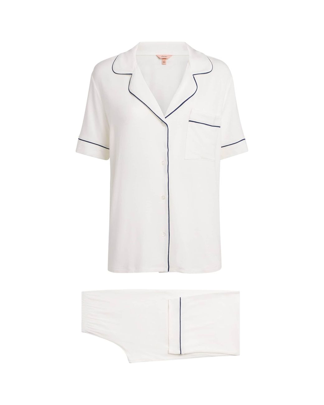 Eberjey White Short-Sleeve Gisele Pyjama Set