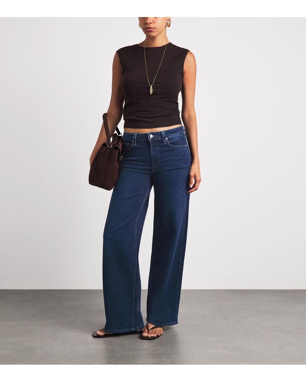 PAIGE Blue Tatum Wide-Leg Jeans