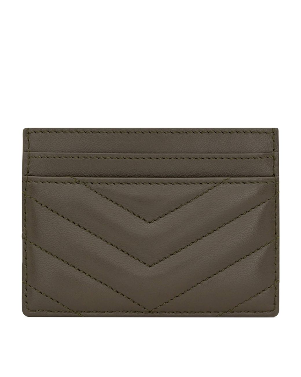 Saint Laurent Green Matelassé Card Holder