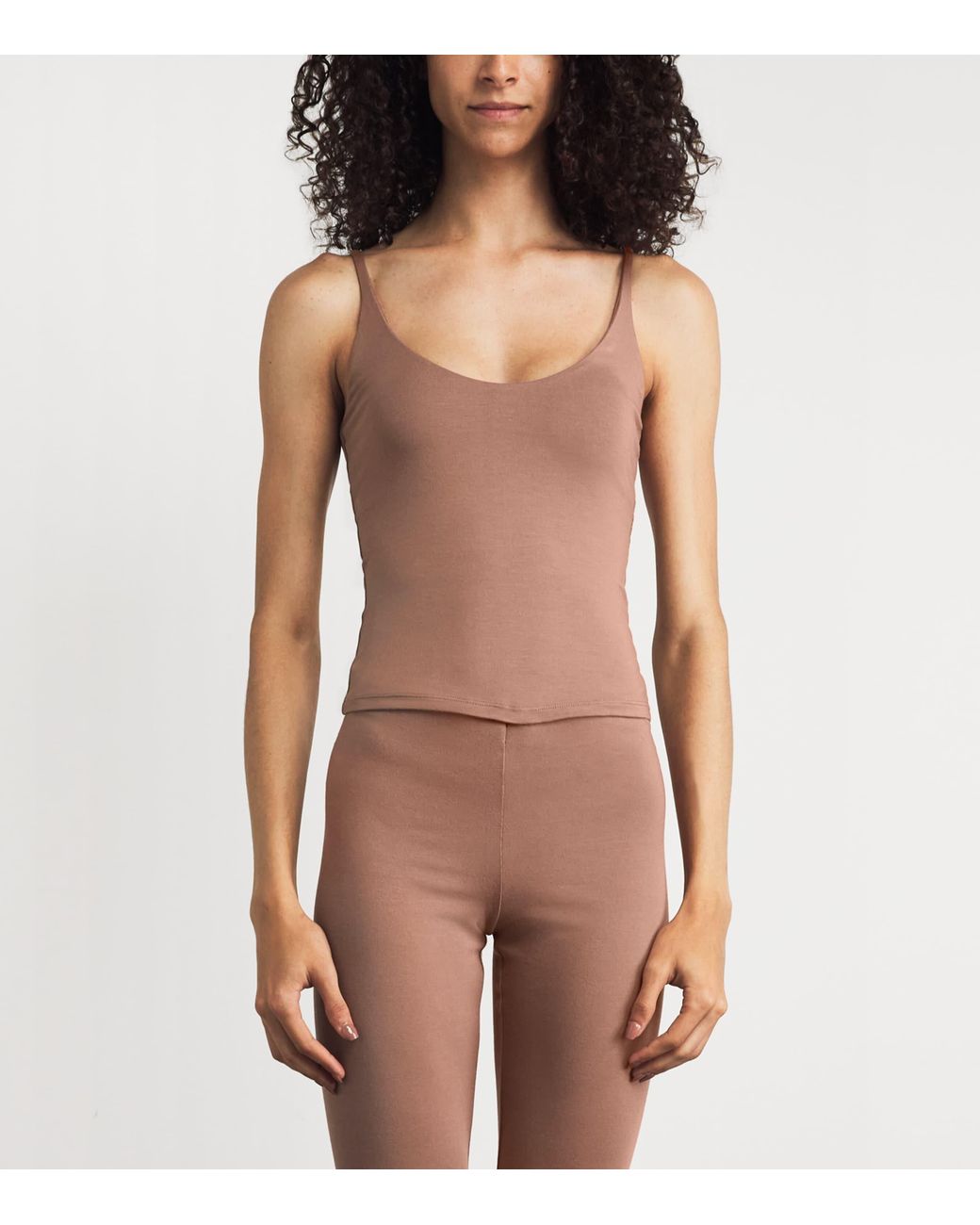 Skims Brown Smooth Layers Cami Top