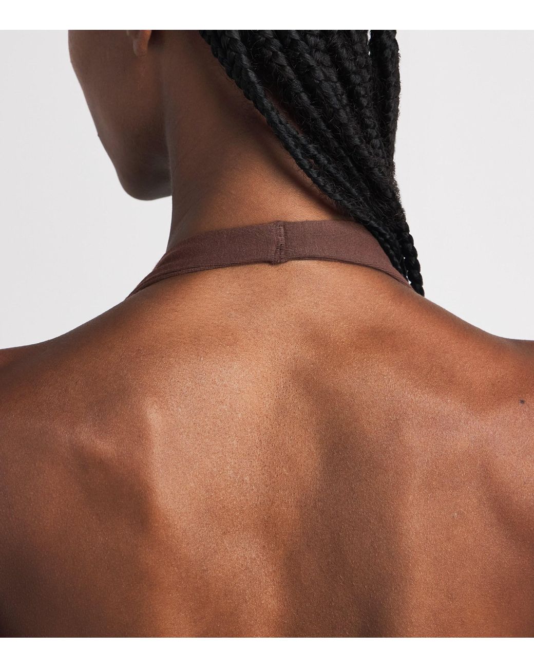 Skims Brown Smooth Layers Halterneck Top