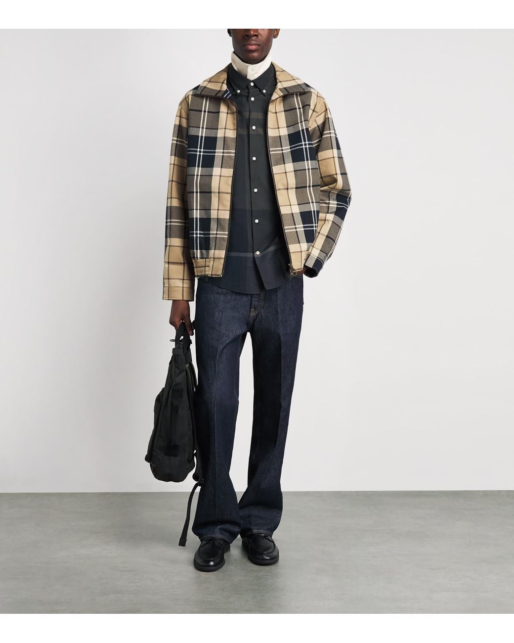 Barbour Blue Cotton Oversized Tartan Dunoon Shirt for men