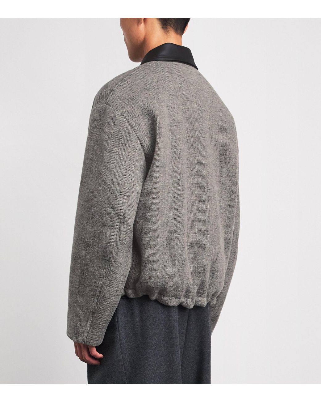 Studio Nicholson Gray Wool-Blend Howth Bomber Jacket