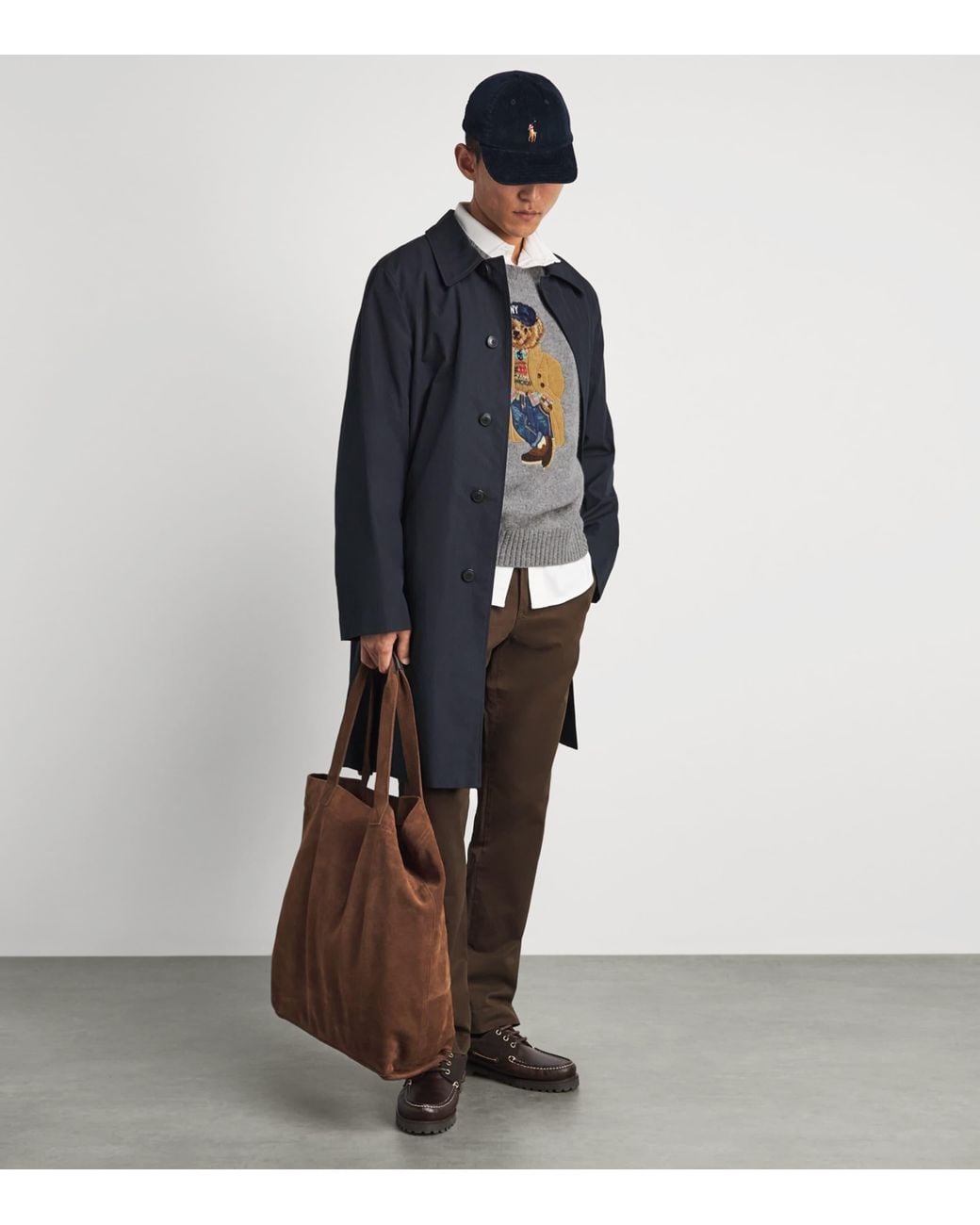 Polo Ralph Lauren White Wool-Cashmere Polo Bear Sweater for men