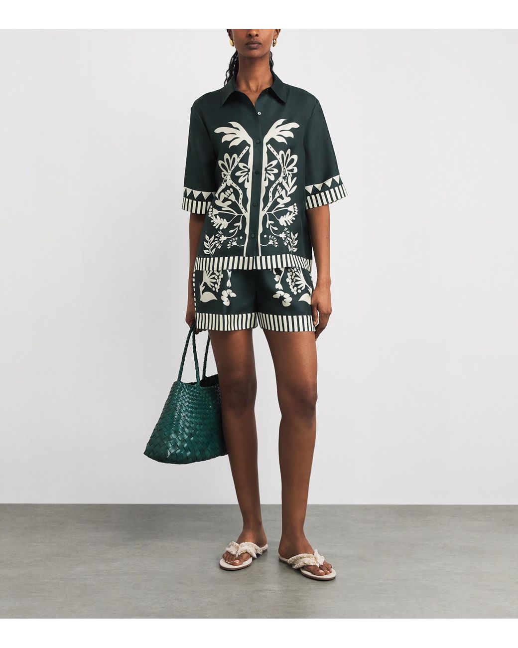 Eres Green Silk Floral Émeraude Shirt