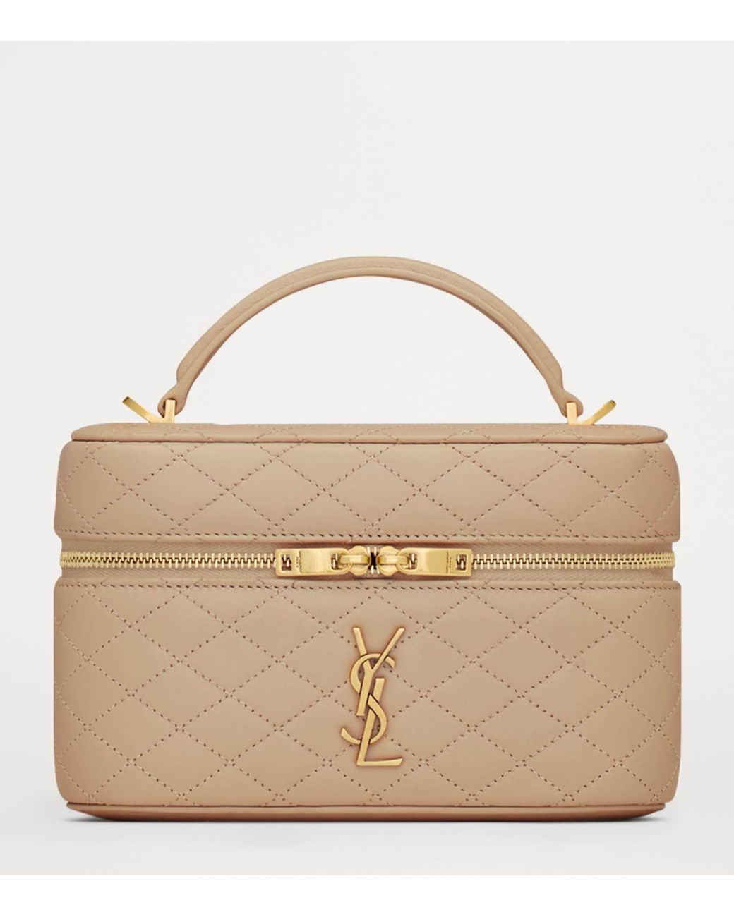 Saint Laurent Natural Micro Gaby Top-Handle Bag