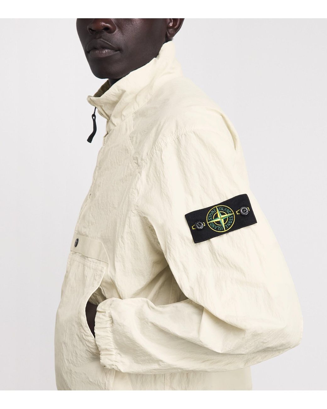 Stone Island Natural Warp Nylon Ribbed Jacket for men