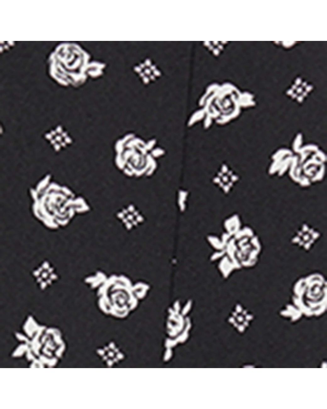 Givenchy Black Silk Twill Floral Scarf