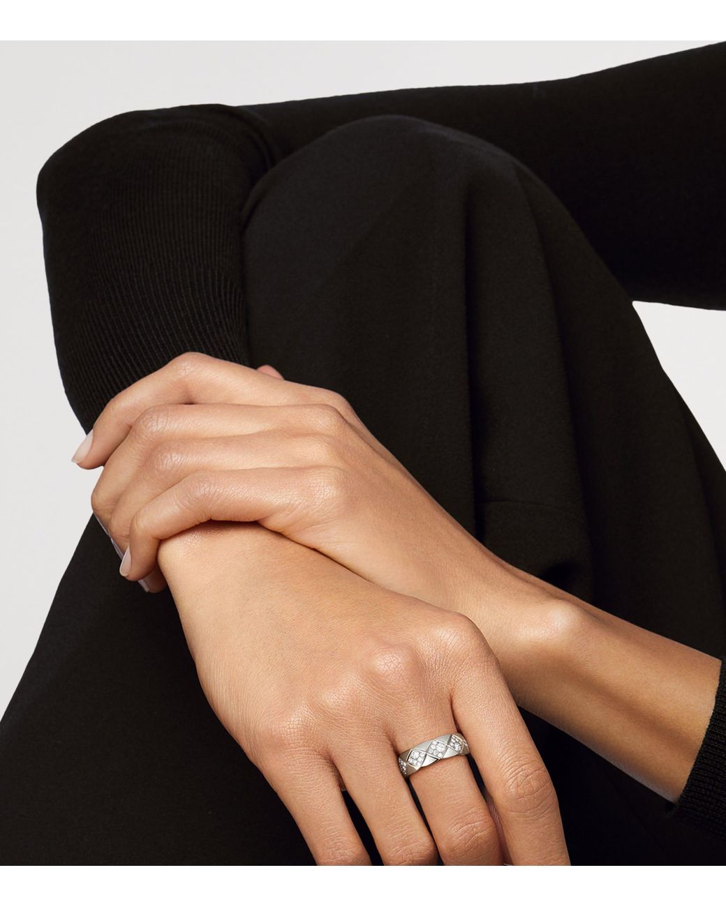 Chanel Metallic And Diamond Coco Crush Ring