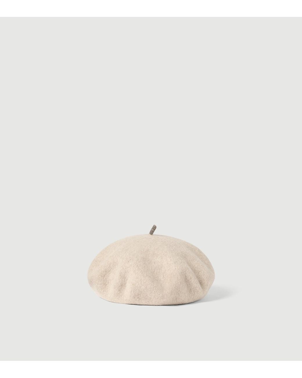 Brunello Cucinelli Natural Wool Beret