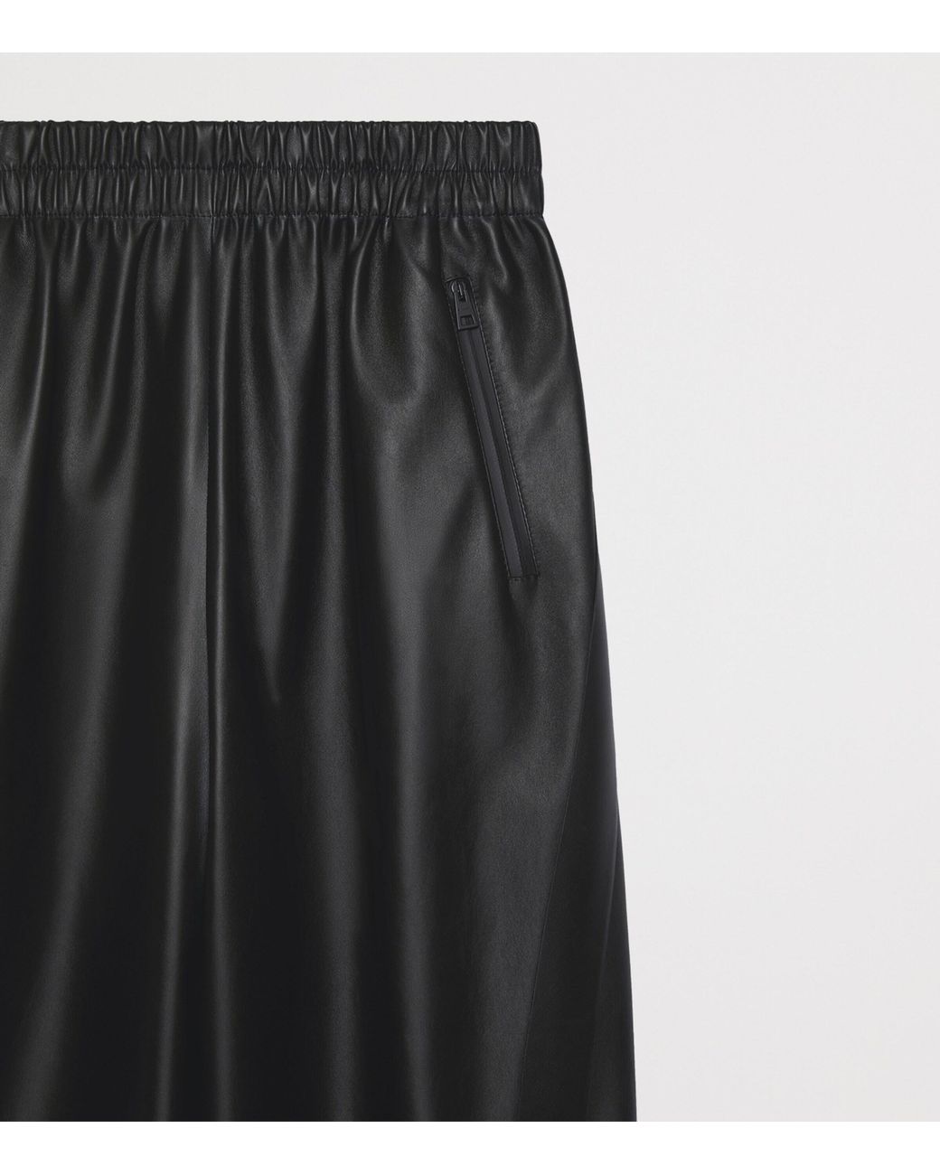 Givenchy Black Leather Elasticated Trousers