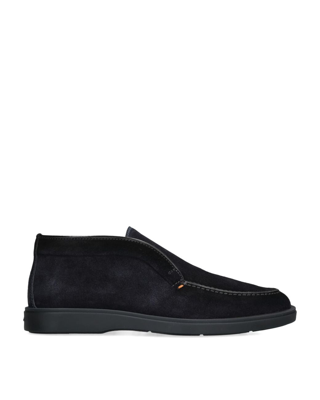 Santoni Blue Suede Detroit High-Top Loafers for men