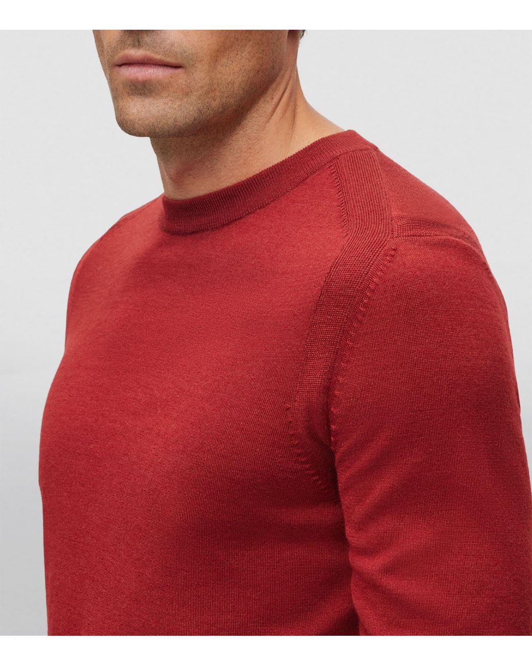 Boss Red Wool-Silk-Cashmere Sweater for men
