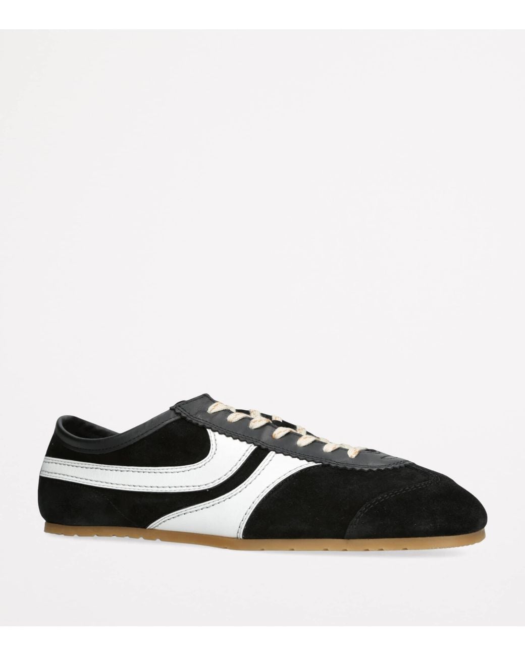 Dries Van Noten Black Suede Low-Top Sneakers for men