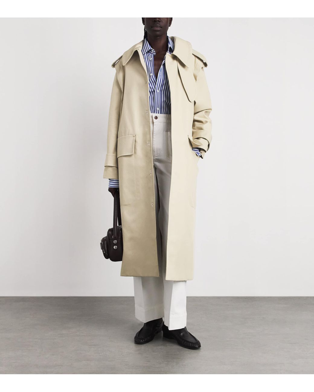 Victoria Beckham Natural Cotton Philippa Trench Coat