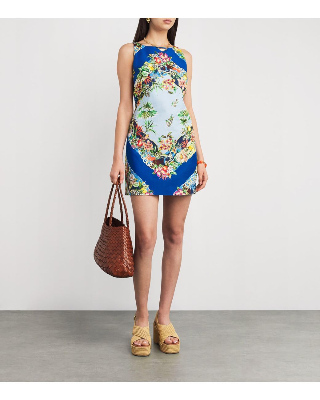 nyla mini dress 'Nyla' Tiered Print Mini Dress