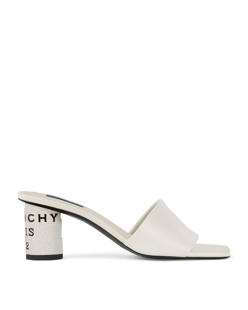 Givenchy White Leather Tape Heeled Mules 65