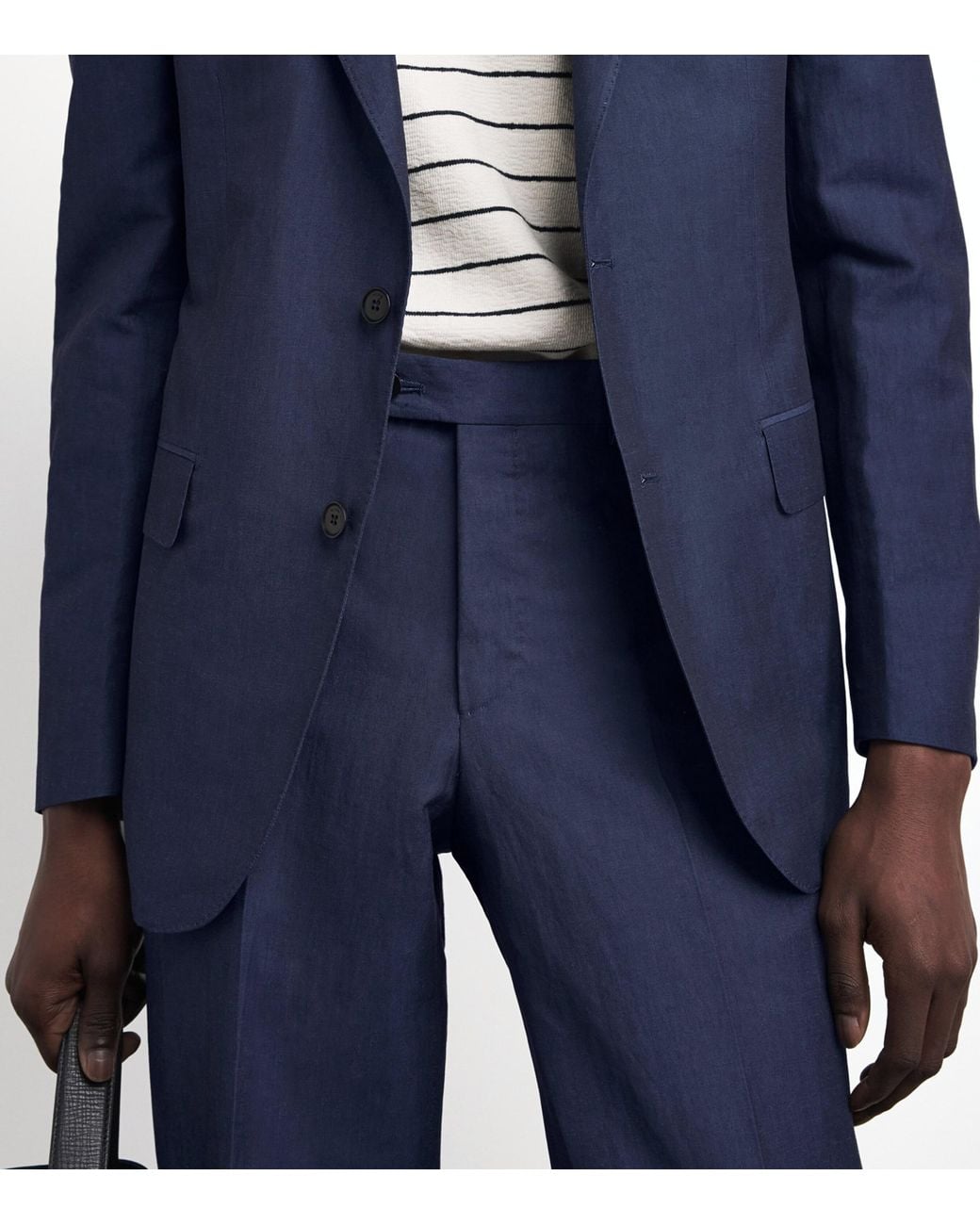 Pal Zileri Blue Cotton-Linen Vicenza 2-Piece Suit for men