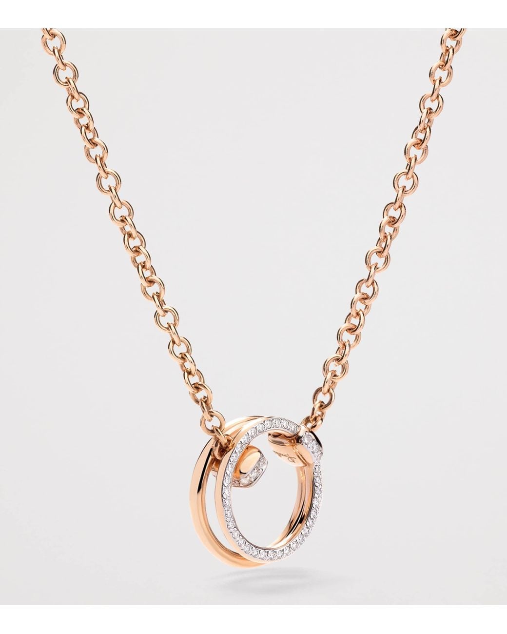 Pomellato Metallic And Diamond Together Necklace