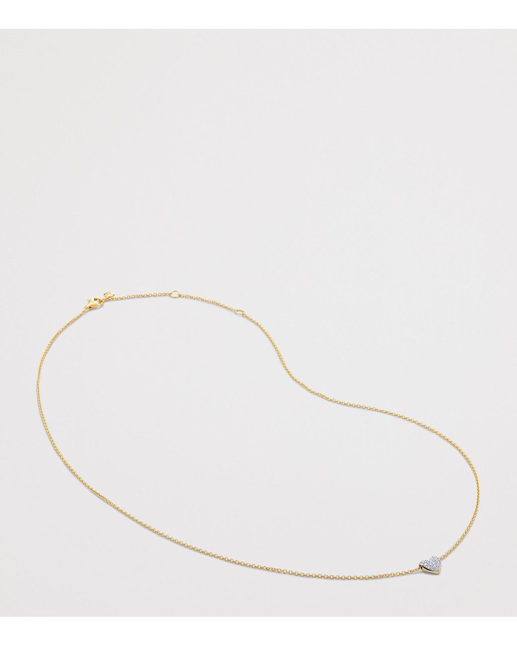 Monica Vinader Metallic Vermeil And Diamond Heart Necklace