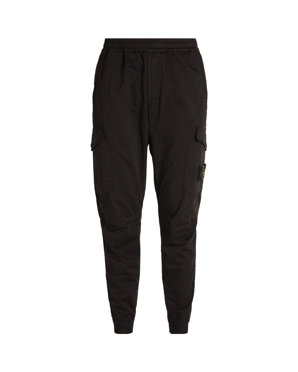 Stone Island Cotton Cuffed Cargo Trousers in Black for Men - Lyst