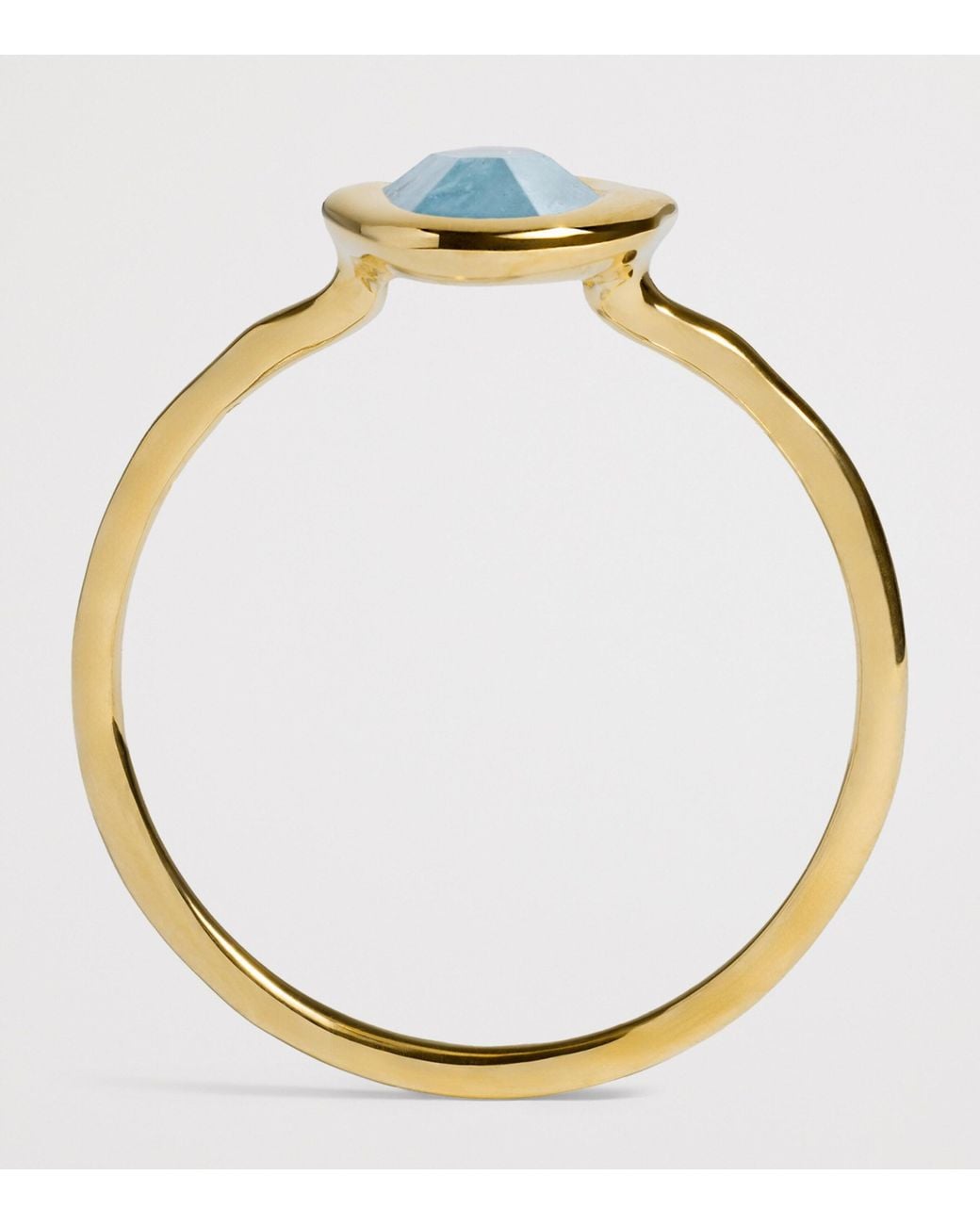 Monica Vinader Metallic Vermeil And Aquamarine Odyssey Ring