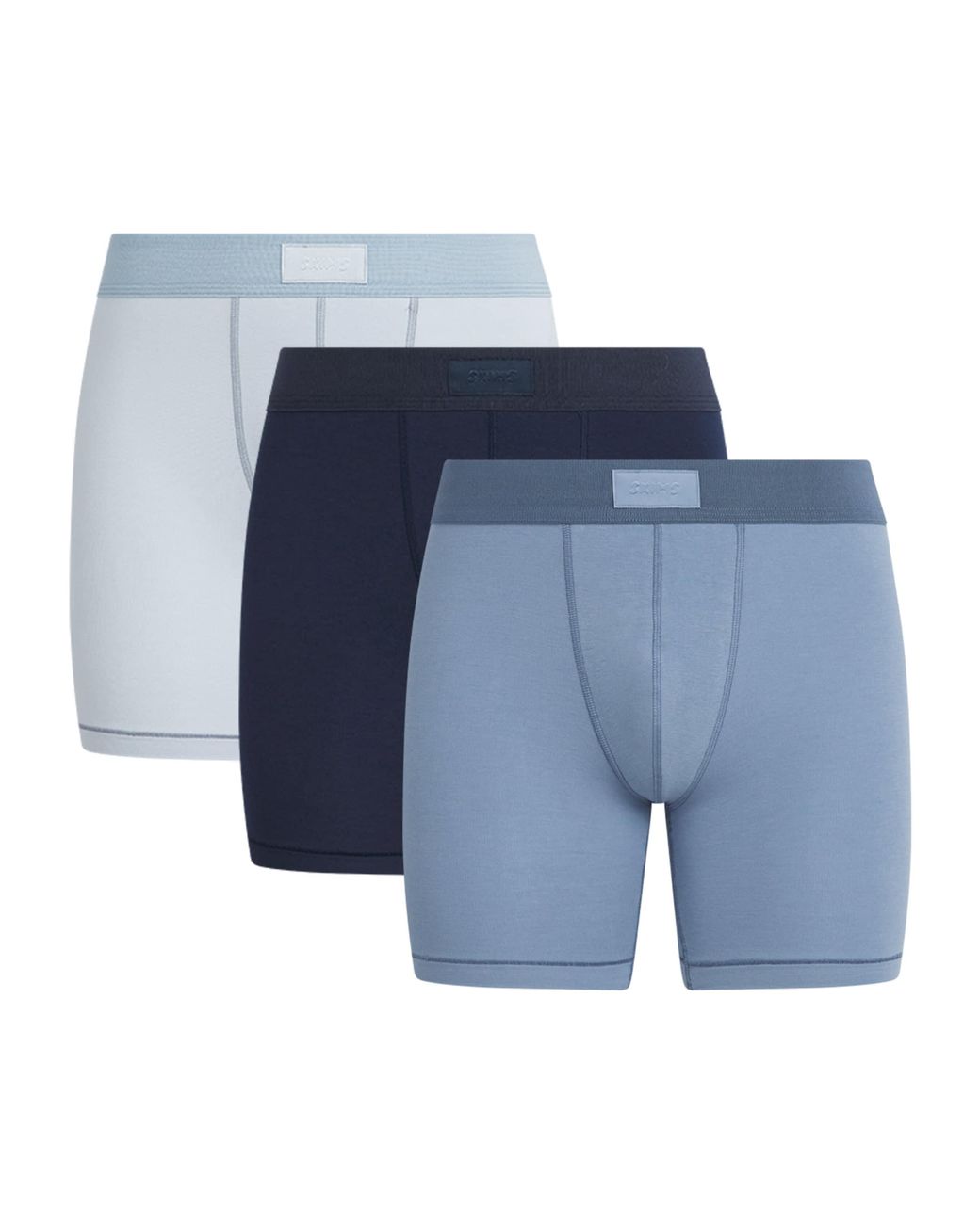 Skims Blue Stretch-Jersey Boxer Briefs for men