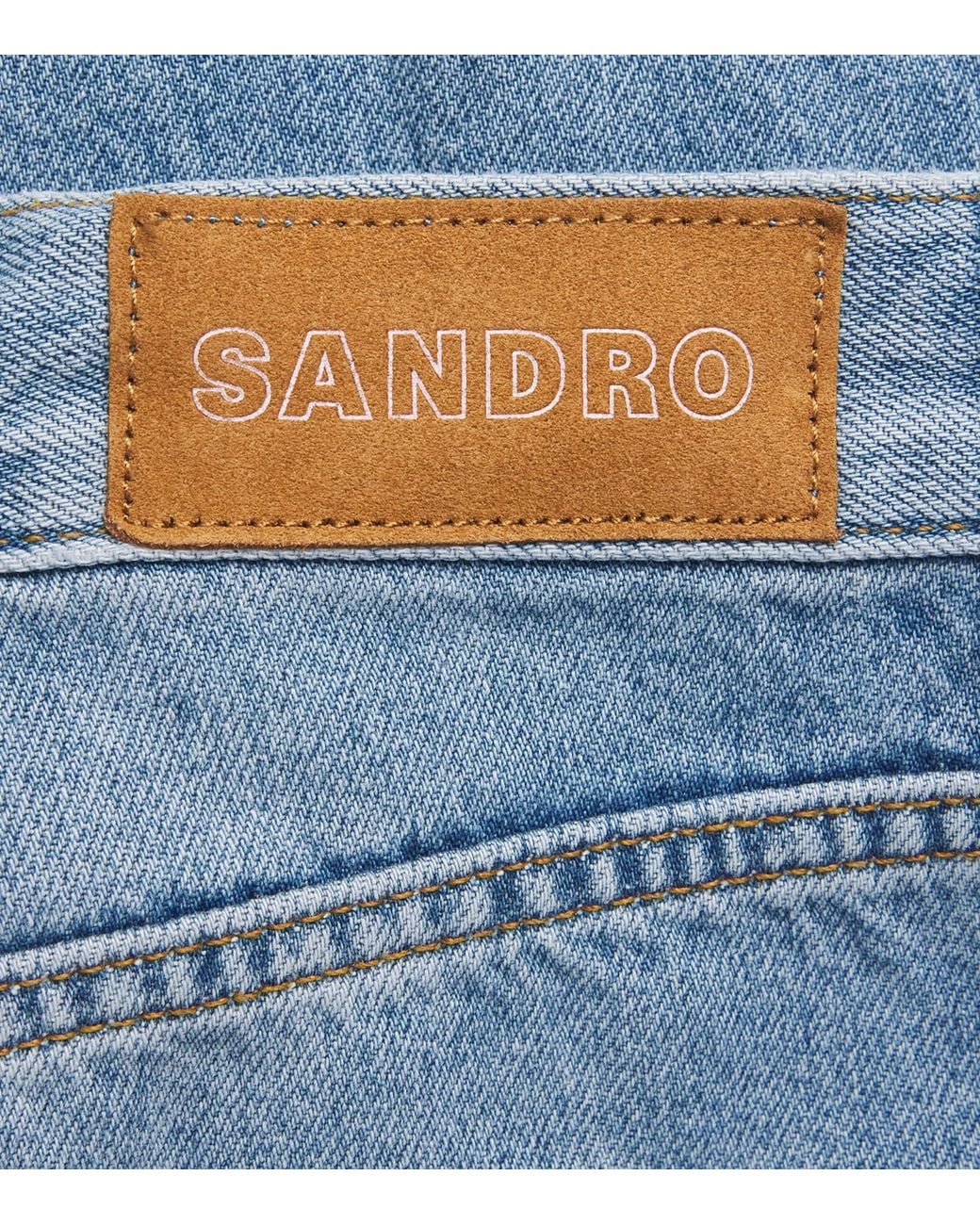 Sandro Blue Wide-Leg Jeans