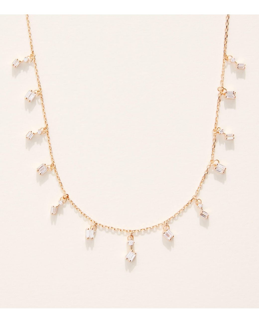 Suzanne Kalan Metallic And Diamond Classic Cascade Necklace