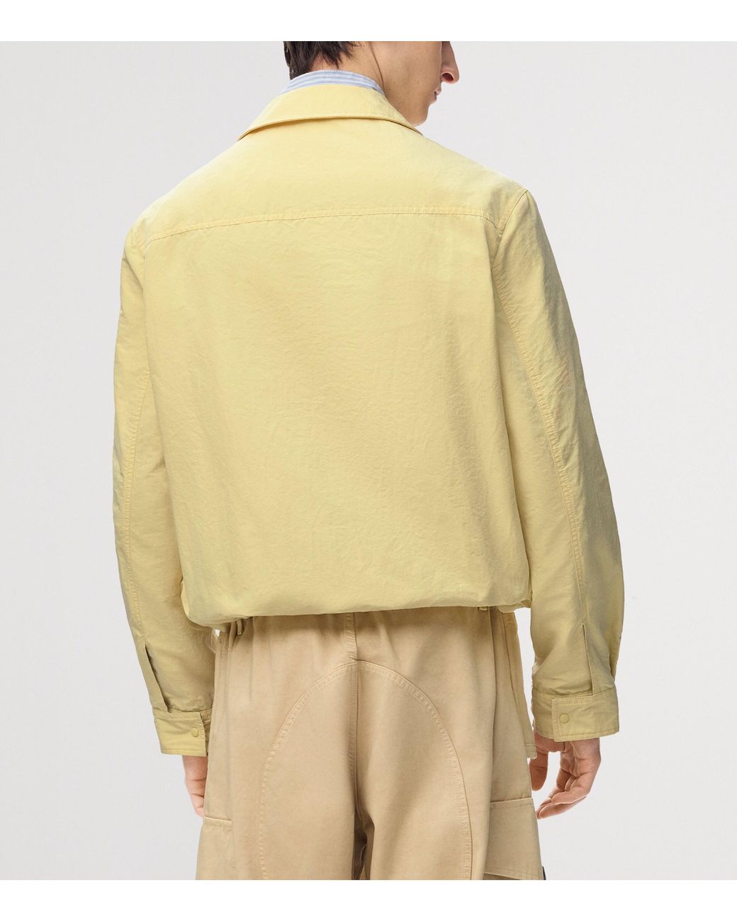 Loewe Yellow Canvas Zip-Up Jacket for men