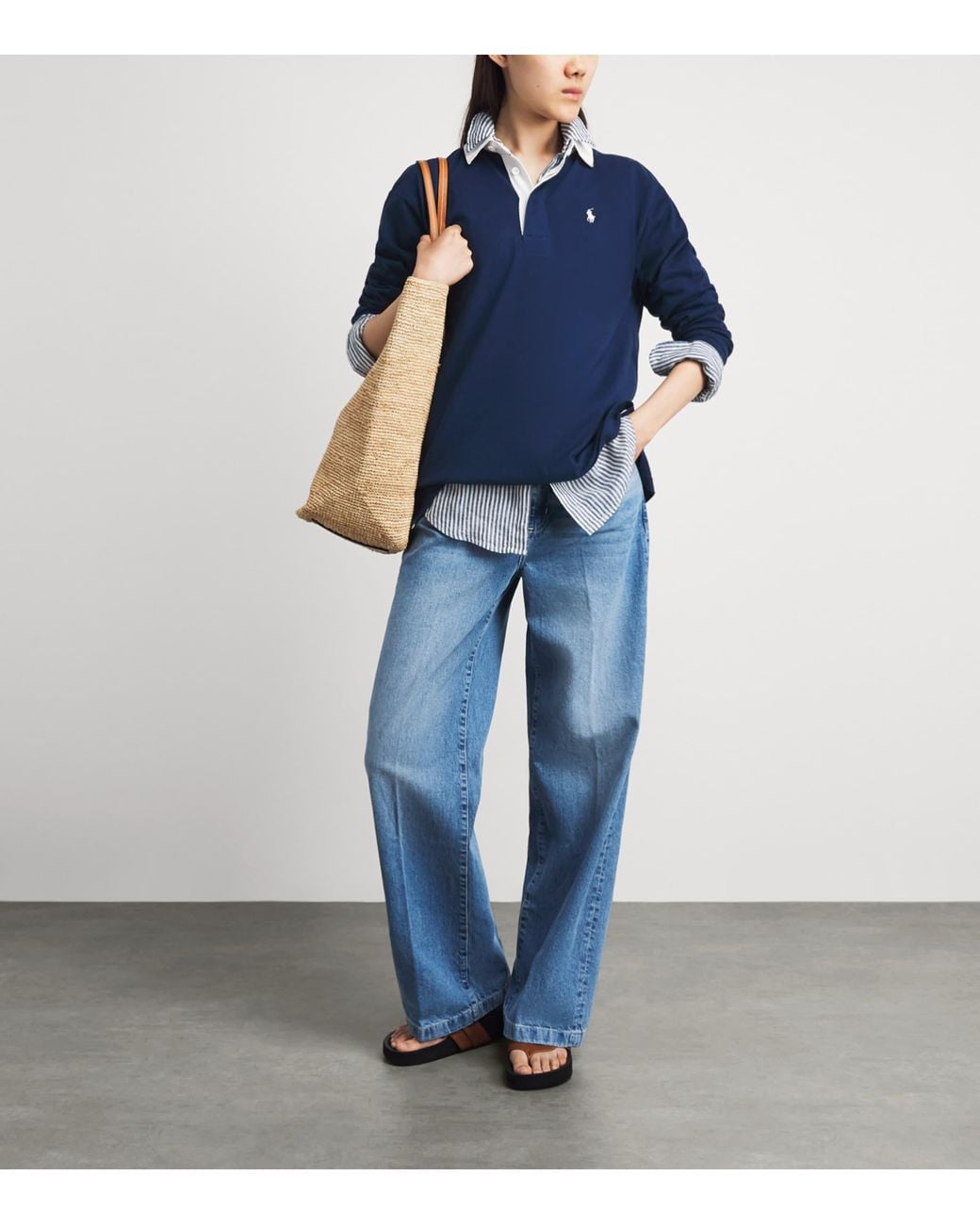 Polo Ralph Lauren Blue Cotton Rugby Shirt