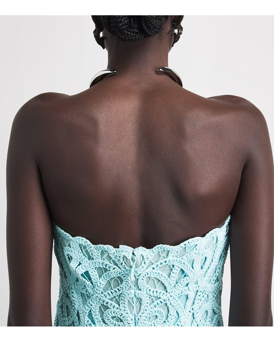 Jonathan Simkhai Blue Lace Clairis Midi Dress