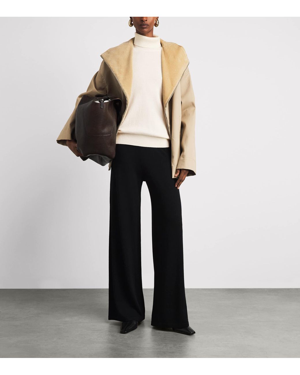 Falke White Cashmere Rollneck Sweater