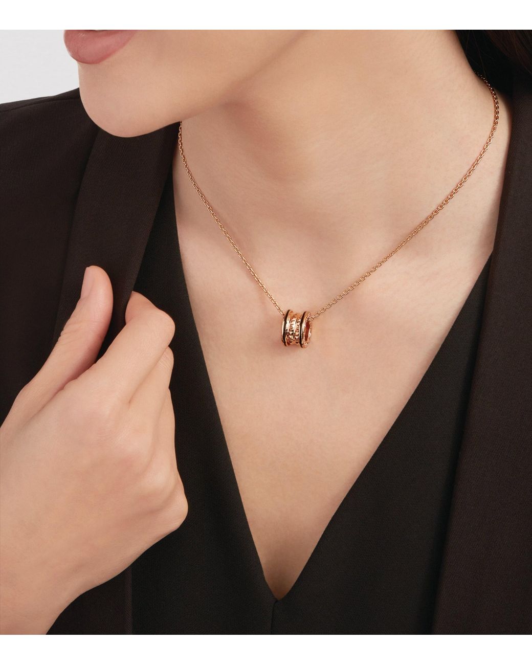BVLGARI Metallic And Ceramic B.Zero1 Necklace