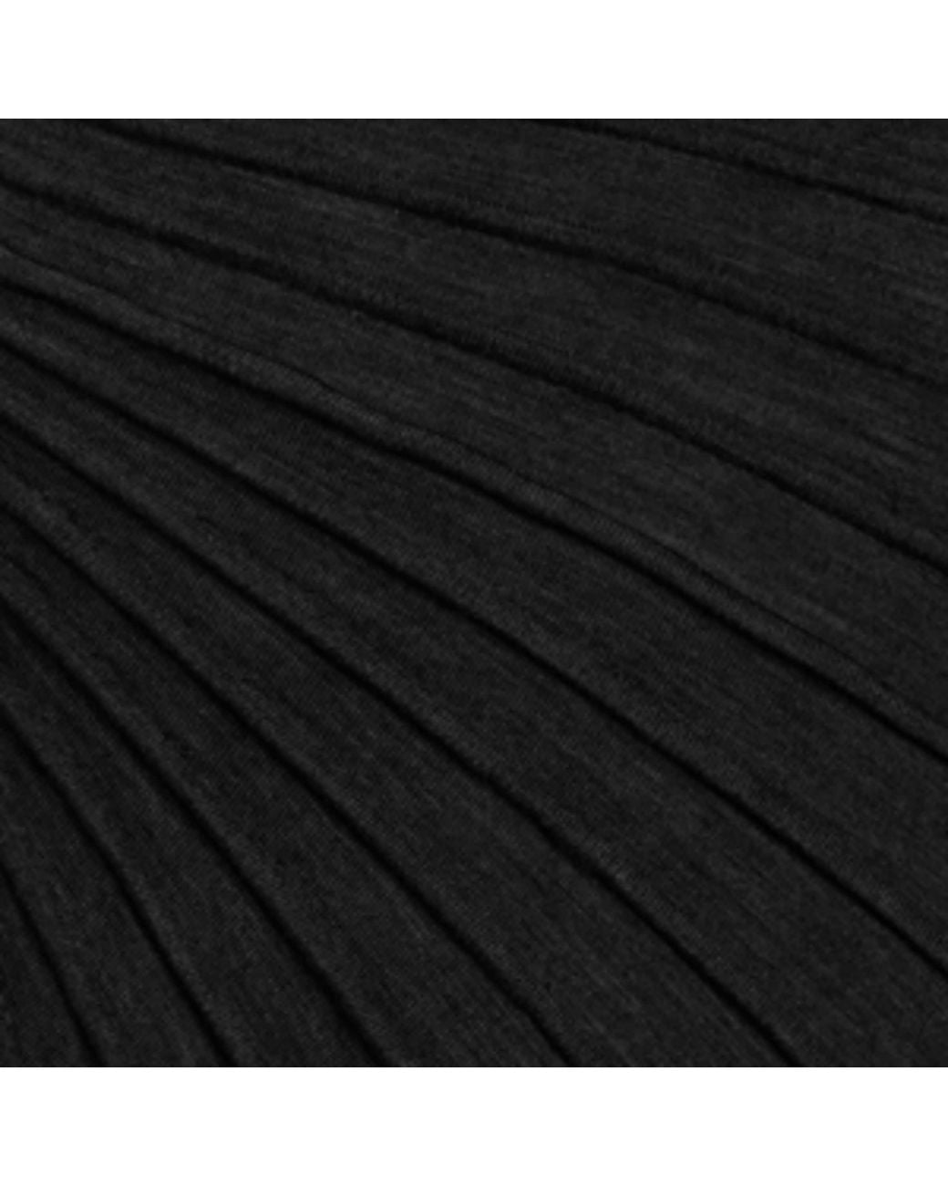 Alaïa Black Wool Asymmetric Ray Midi Dress