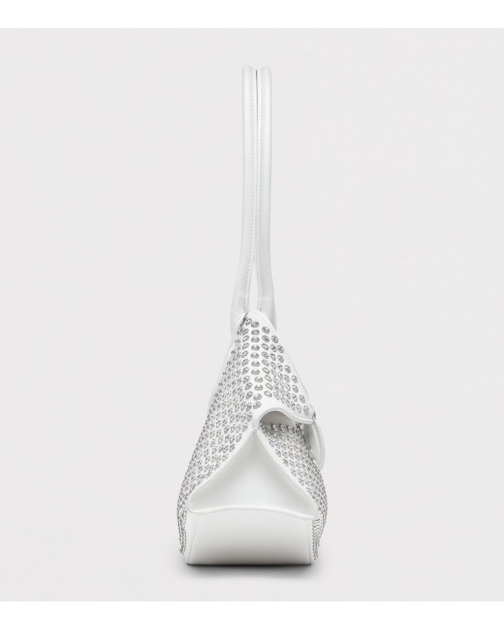 McQueen White Leather Manta Shoulder Bag