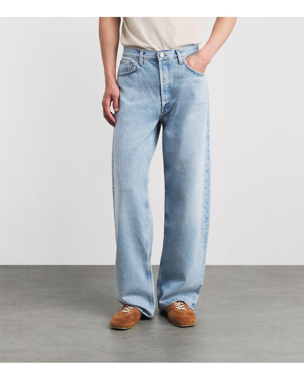 Agolde Blue Afton Wide-Leg Jeans for men